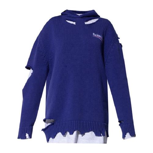  Balenciaga/巴黎世家 女士藍色棉質(zhì)針織衫/毛衫 662718T3212 4691 PLFSX