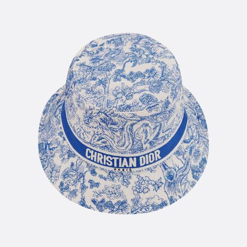  DIOR迪奧 22年春夏 女士 帽子 Dior 印花窄檐桶帽 24TJV923X150_C506
