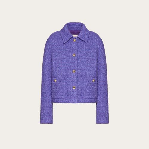  VALENTINO華倫天奴 22年秋冬 女士 夾克 VESTE EN TIMELESS BOUCLé 1B3CE2V57B37D6