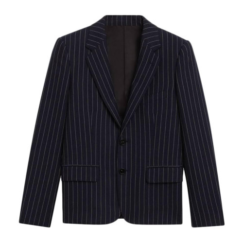 CELINE/賽琳 女士藍(lán)色棉質(zhì)條紋時尚百搭西服上衣外套 2V1320-18J-07OW