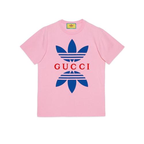  GUCCI古馳 22年秋冬 男士 adidas x Gucci聯(lián)名系列針織棉T恤 548334 XJEMJ 5904