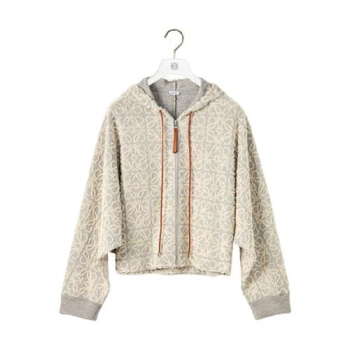  LOEWE羅意威 22年秋冬 女士 衛(wèi)衣 Oversize Anagram zip hoodie in cotton S359Y25X06-1692