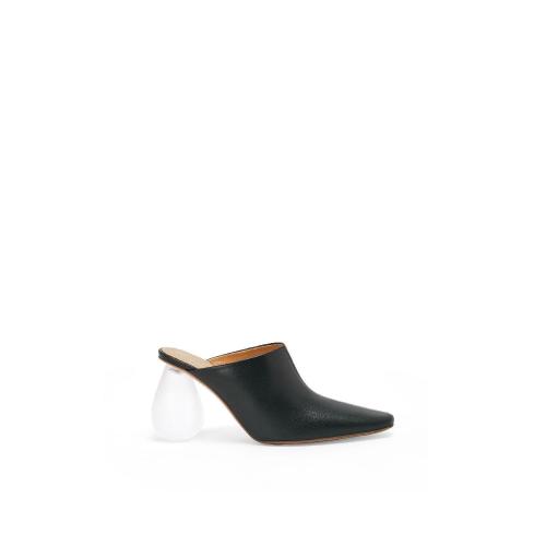  LOEWE羅意威 22年秋冬 女士 中跟鞋 Drop heel mule in calfskin L815379X35-1100
