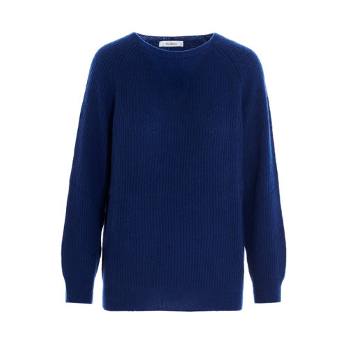 MaxMara/麥絲瑪拉  女裝 女士藍(lán)色時(shí)尚圓領(lǐng)秋冬針織衫/毛衣 B0UQUET006