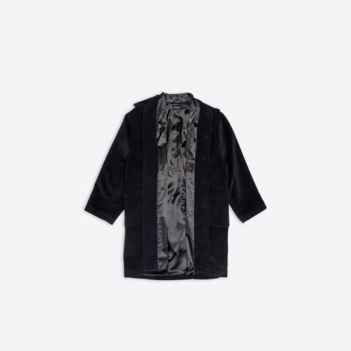  BALENCIAGA巴黎世家 22年春夏 男士 大衣 Mens Deconstructed Carcoat in Black 698877TMU1510