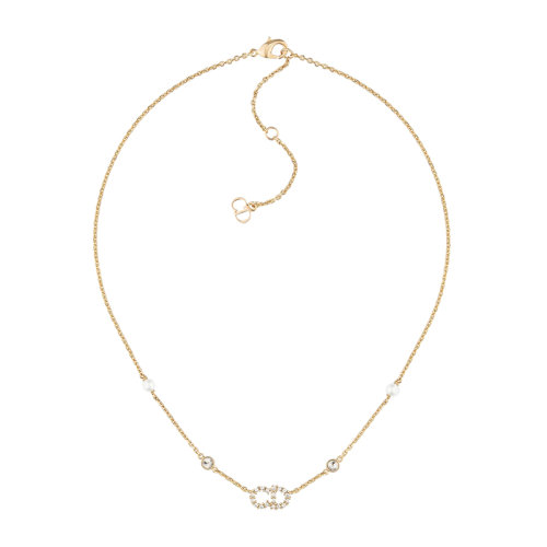 DIOR/迪奧 經(jīng)典款 CLAIR D LUNE水晶樹脂圓珠鍍金項鏈 N1033CDLCY_D301