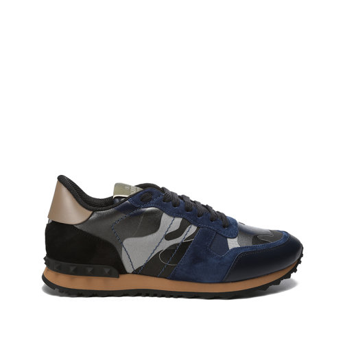 Valentino/華倫天奴 男士織物配皮Rockrunner Camouflage系帶休閑運動鞋 XY2S0723 XVU