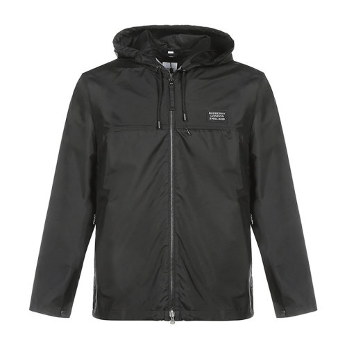 BURBERRY/博柏利  巴寶莉男裝 男士黑色聚酯纖維時(shí)尚連帽秋冬外套夾克 80323001