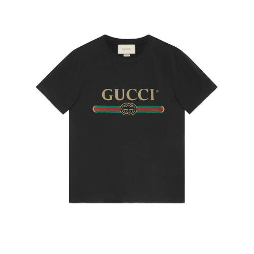  GUCCI古馳 22年秋冬 男士 男士Gucci標識印花超大造型T恤 440103 X3F05 1508