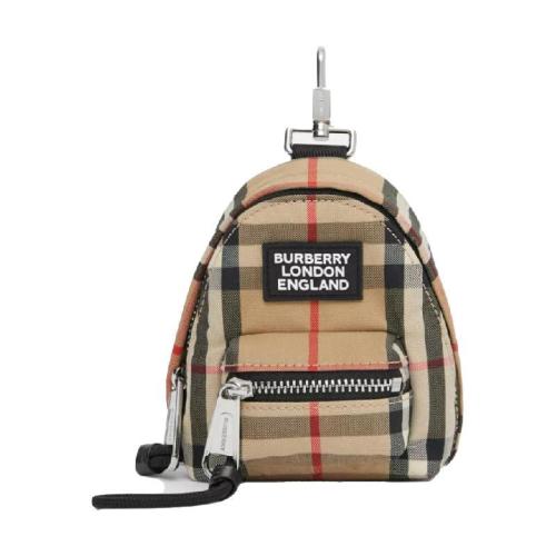  BURBERRY 22年秋冬 男士 Vintage 格紋雙肩包吊飾 80310611 預定商品1-3周發(fā)貨