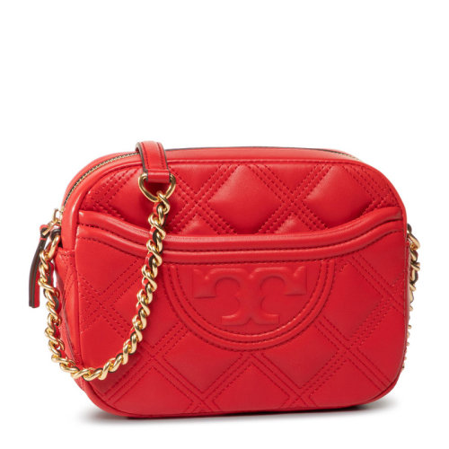 Tory Burch/湯麗柏琦 女士綠色小牛皮LOGO壓花單肩包斜挎包鏈條包女包 62091-367