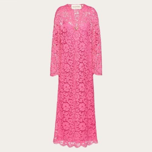  VALENTINO華倫天奴 22年秋冬 女士 連衣裙 ROBE CAFTAN EN GUIPURE V?GOLD XB3VAYD81ECY84