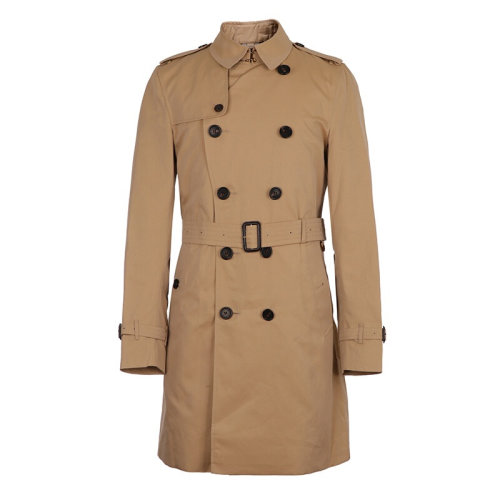 BURBERRY/博柏利 巴寶莉 男士 卡其色 棉質(zhì) 翻領(lǐng) 中長款風(fēng)衣 39110501