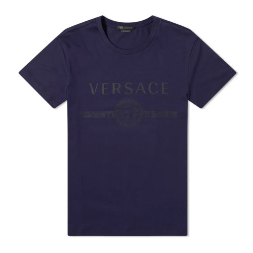VERSACE/范思哲 男士純色棉質(zhì)經(jīng)典字母徽標(biāo)美杜莎頭像印花圓領(lǐng)上衣短袖T恤 A83159-A228806 多色可選