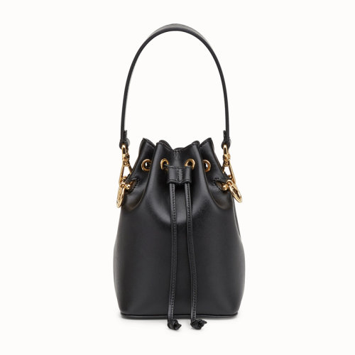 FENDI/芬迪  迷你款女士純色滑面小牛皮手提水桶包 2色可選