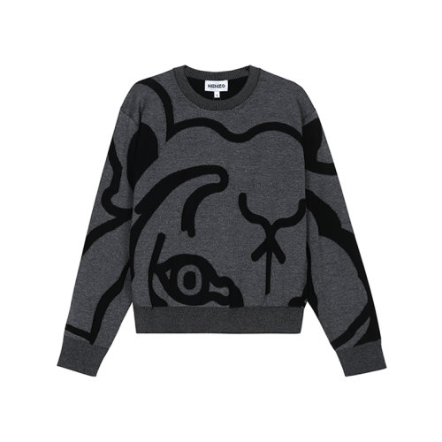 KENZO/高田賢三  女士針織衫/毛衣 女士棉質(zhì)K-Tiger圓領(lǐng)長袖針織衫套頭衫 2PU586 3TC