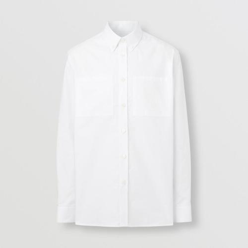  BURBERRY 22年秋冬 男士 專屬標識裝飾棉質(zhì)牛津襯衫 80572571