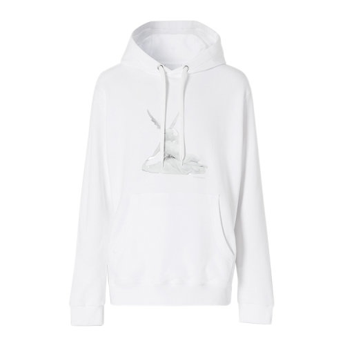 BURBERRY/博柏利 burberry服裝 巴寶莉 純棉 白色 連帽 男衛(wèi)衣 男裝  80243681