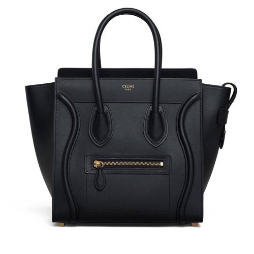 CELINE/賽琳 經(jīng)典款MICRO LUGGAGE女士光面牛皮 單肩包 CEL7QKH7BCKZZZZZ00