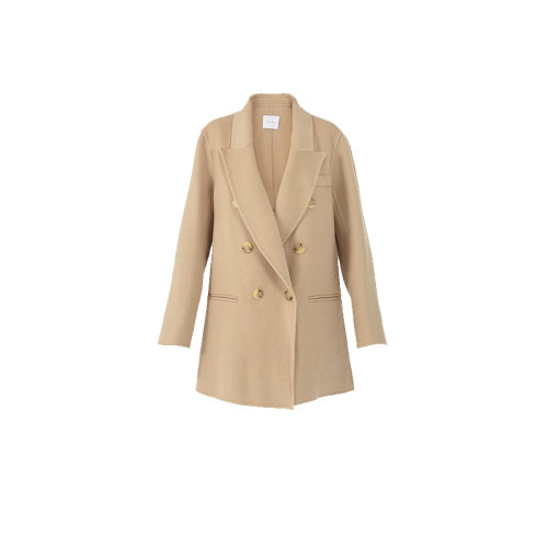 GeleiStory/GeleiStory  縱橫四海系列秋冬新款簡約職場通勤氣質修身雙面羊毛大衣毛呢外套女士大衣