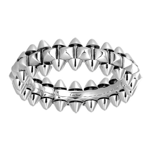 CARTIER/卡地亞 CLASH DE CARTIER系列18K金白金子彈頭鉚釘小號(hào)戒指/指環(huán)B4233100