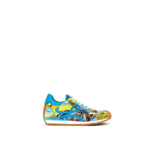  LOEWE羅意威 22年秋冬 女士 休閑運(yùn)動(dòng)鞋 Flow runner in printed canvas L815282X74-9127