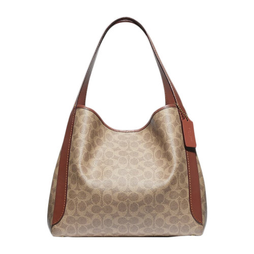 COACH/蔻馳 【20春夏新款】專柜款 女士HadleyHobo簽名畫布經(jīng)典標(biāo)志手提包單肩包女包79249B4NQ4