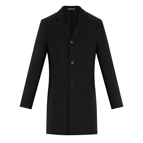 DIOR/迪奧  男士黑色羊絨單排扣大衣 433C344A3225_C900