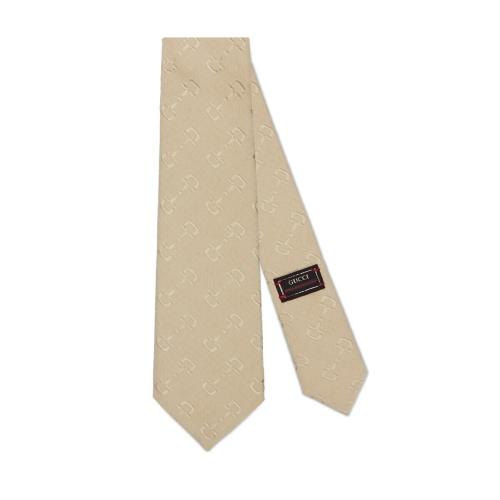  GUCCI古馳 22年秋冬 男士 馬銜扣提花真絲羊毛領(lǐng)帶 720993 4E799 9400