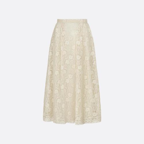  DIOR迪奧 22年秋冬 女士 半身裙 Jupe mi-longue evasee 311J08A8733_X0200