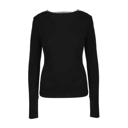 Givenchy/紀梵希 女士黑色長袖T恤 BW905V4Z3Z BLACK