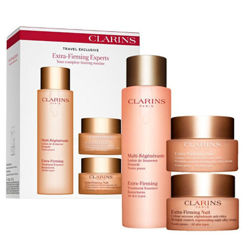 CLARINS/嬌韻詩  彈力煥顏彈簧霜 補水修護(hù) 彈簧3件套（水+日霜+晚霜）
