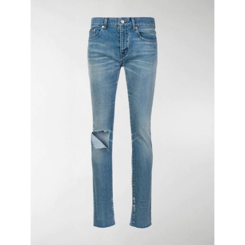  Balenciaga/巴黎世家 女士藍(lán)色棉質(zhì)牛仔褲 493467 TXE09 4065 PLFSX