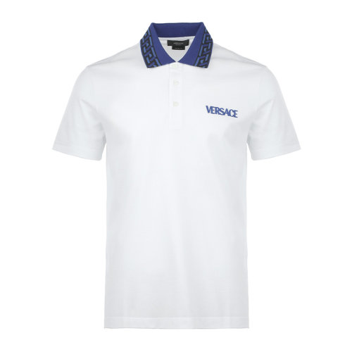 VERSACE/范思哲22春夏刺繡徽標(biāo)男士T恤男士短POLO衫10025451A01875