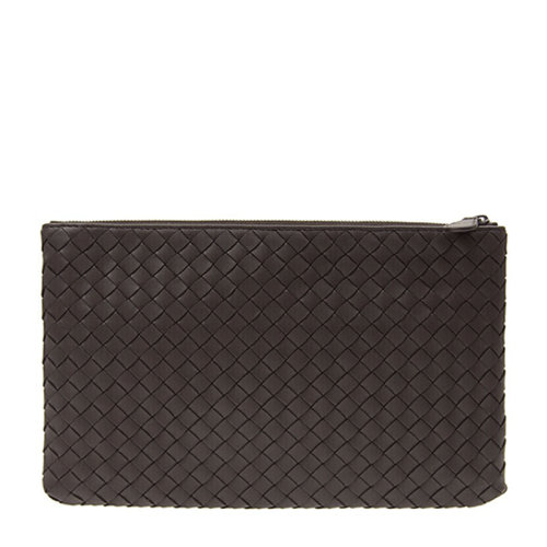 Bottega Veneta 寶緹嘉 女士黑色羊皮編織手拿包