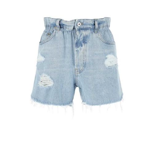  Miu Miu/繆繆 女士藍(lán)色時(shí)尚休閑短褲 GWP300-10B7 F0008 PLFSX