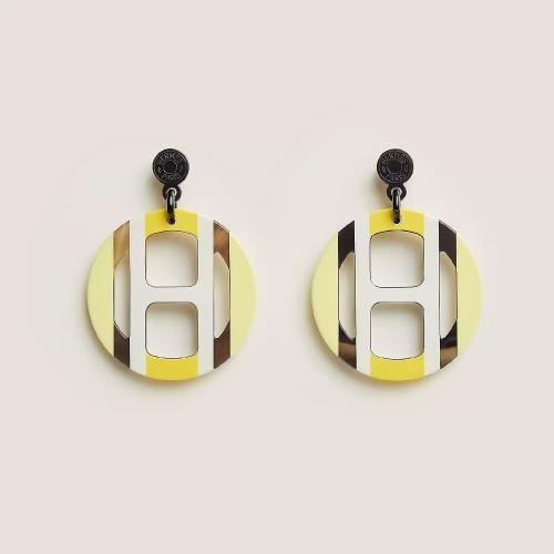  HERMES愛(ài)馬仕 22年秋冬 女士 耳環(huán) Boucles d%26s;oreilles H Equipe H057086FL08