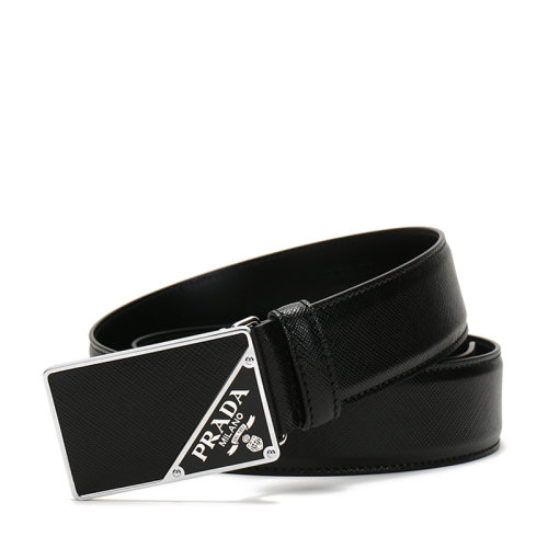 PRADA/普拉達 男士皮革板扣式皮帶腰帶 2CM206 053