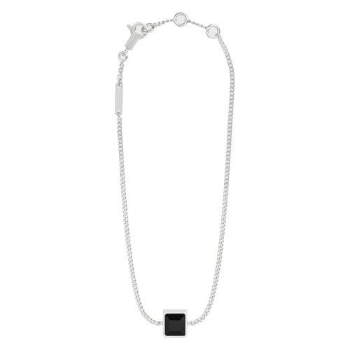 CELINE/賽琳 22新款 AIGUISE系列 男士純銀鑲嵌黑瑪瑙手鏈460DF6SSO.38OY