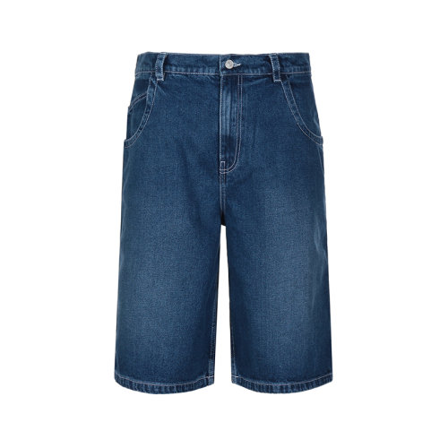 KENZO/高田賢三【22春夏新款】男士棉質(zhì)高腰直筒牛仔中褲短褲 5DS334 2EA