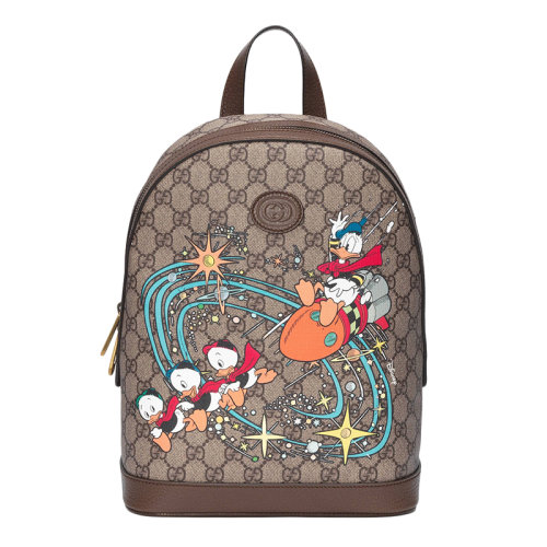 GUCCI/古馳  雙肩包女士 Disney x Gucci唐老鴨印花小號背包雙肩包