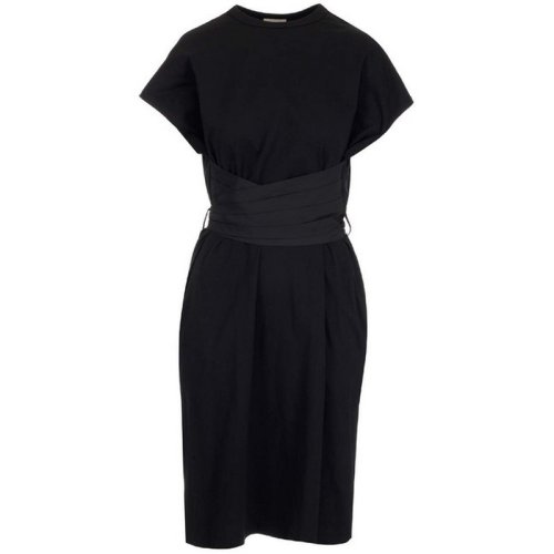  Moncler/蒙克萊 女士黑色棉質(zhì)連衣裙裙子 8I00015-829HP-999 PLFSX