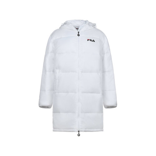 FILA/斐樂 女士聚酰胺中長款連帽棉服大衣 687219