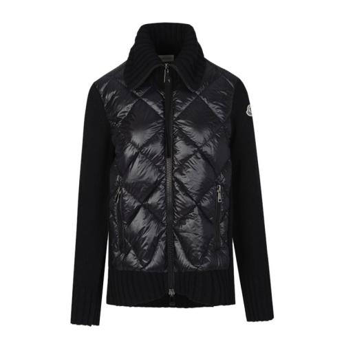 Moncler/蒙克萊 女士黑色羊毛羽絨服 9B00029-A9197-999