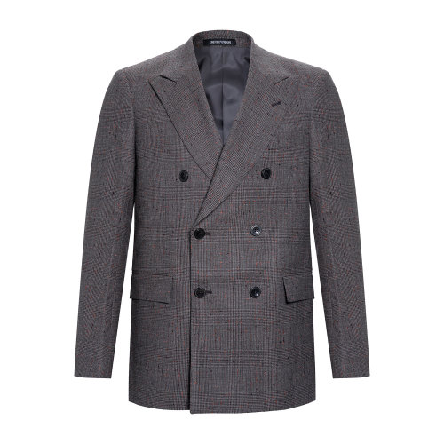 Emporio Armani 灰色 經(jīng)典雙排扣劍領套西   91VWAL-91533-461