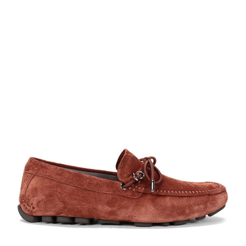 Salvatore Ferragamo/菲拉格慕 男士RHETT系列絨面皮革單鞋豆豆鞋平底鞋 0735504