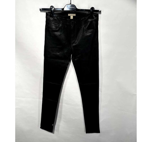 BURBERRY/博柏利 黑色女士皮褲