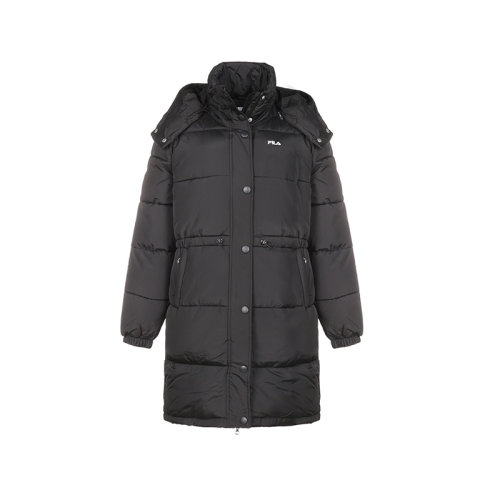 FILA/斐樂 女士聚酯纖維中長款連帽棉服外套 687934