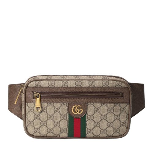 GUCCI/古馳 Ophidia男士米色帆布拼牛皮腰包 574796 97SIT 8747