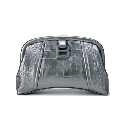 Balenciaga/巴黎世家【22春夏新款】女士鱷魚紋牛皮手拿包XS碼 673120 2102K